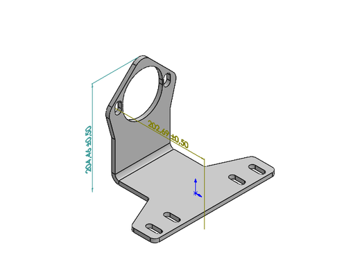[T_000514[1.0]] Kantblech Halteblech Hydraulikmotor Spritze